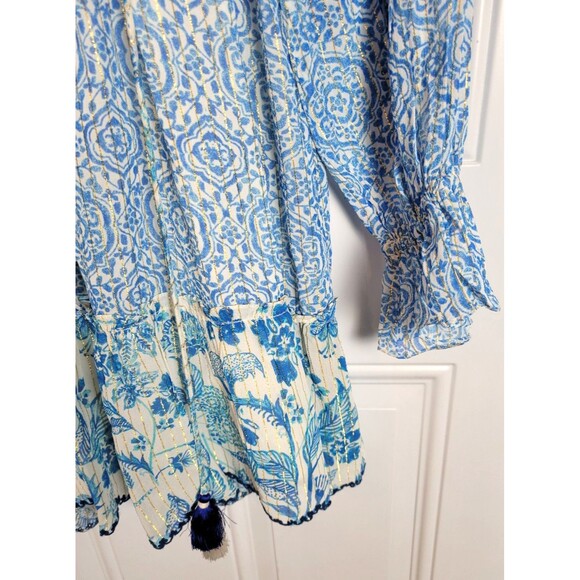 NWT Hemant & Nandita Kaiyo Floral Mini Dress Size S - Picture 7 of 9